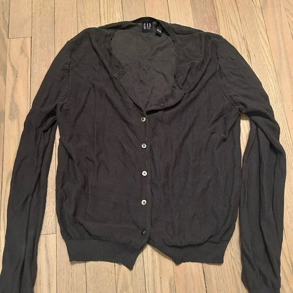 GAP Women's Dark Grey Cardigan Sweater - Picture 1 of 2
